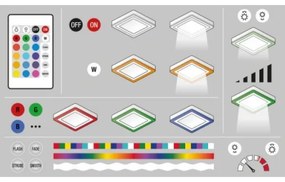 Ledvance - Plafonier LED RGB dimabil 19W 230V cu telecomandă