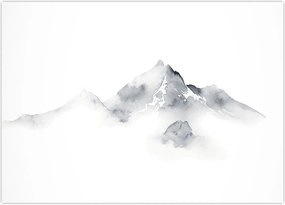 Tablou - Pictură cu cerneală de munți (70x50 cm)