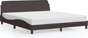 vidaXL Cadru de pat, Dover, maro închis, 160x200 cm, textil
