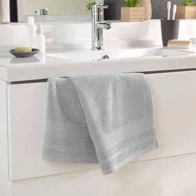 Prosop gri deschis din bumbac din frotir 50x90 cm Tendresse – douceur d'intérieur