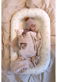 Pătură pentru copii, bej din bumbac organic tricotată 80x100 cm Almond – Cam Cam Copenhagen