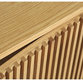 Dulap în culoare naturală cu aspect de lemn de stejar 95x140 cm Tiber – Unique Furniture