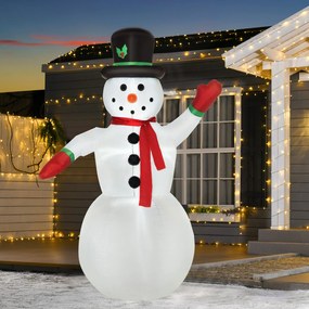 Om de zapada gonflabil cu lumini LED, decoratiuni de Craciun pentru interior si exterior 159x95x243cm Outsunny | Aosom RO