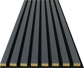 Riflaj decorativ tip panou acustic din MDF, Antracit