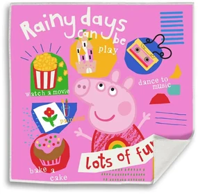 Purcelușa Peppa Rainy Fun Prosop magic pentru mâini și față, Prosop 30x30cm