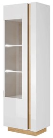 Zondo Vitrină Cethos Typ 60 (alb + stejar grandson). 809699