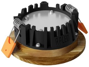 Corp de iluminat LED încastrat RONDO LED/3W/230V 4000K d. 9 cm lemn masiv frasin APLED