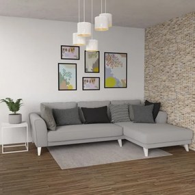 Lustră pe cablu LOFT SHADE 5xE27/60W/230V albă/aurie