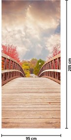 Fototapet pentru ușă - Pod din lemn (95x205cm)