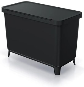 Coș de gunoi, 3 x 10 l, negru