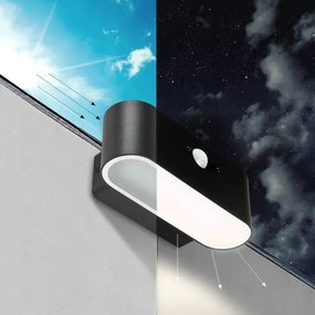 Aplică LED solară cu senzor SOLARIS2 LED/2,5W/3,7V 4000K IP44