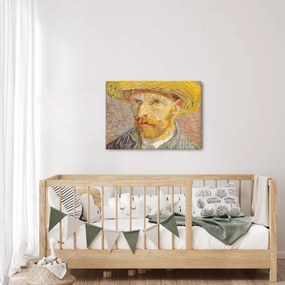 Tablou - Vincent van Gogh, Self-Portrait with a Straw Hat (The Potato Peeler), reproducere (70x50 cm)