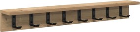 vidaXL Răcător de paltoane montat pe perete Pe perete Stejar Artizanal