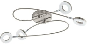 Eglo 75255 - Plafonieră LED MOSANO, 4 x LED / 3,8 W / 230 V, crom mat