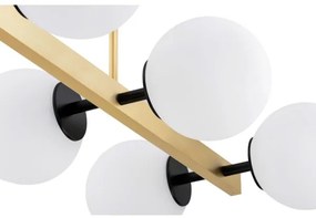 Lustră pe tijă FREEMONT 6xE27/15W/230V aurie/albă/neagră Argon 2549