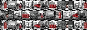 Fototapet - Rolă de film - Londra (254x184 cm)