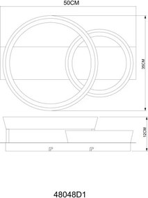 Plafoniera LED metal maro cafeniu SYRAKUS
