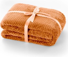 Pătură din microfibră DecoKing Henry, 220 x 240 cm, portocaliu închis