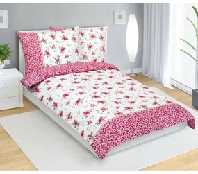 Bellatex Lenjerie de pat din bumbac Růžička roz,140 x 200 cm, 70 x 90 cm