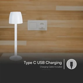 Lampă de birou LED încărcabilă, reglabilă, 3W, 5V, 3000K, albă