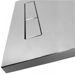 Clapeta/Buton H argintiu pentru cadru wc