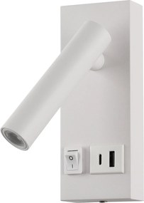 Aplica LED Klausen Smarty W 2W Alb 3000K Design Modern Minimalist 14.5x15x6 cm Lumina Calda Accent 38 Grade Ideala Pentru Dormitor Hol Eficienta