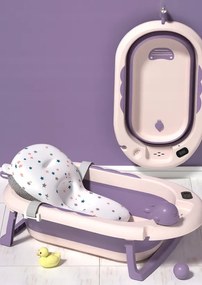 Cada de baie pliabilă pentru copii VAIANA PREMIUM cu pernă - mai multe culori Bej