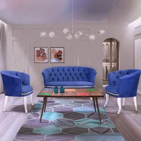 Set canapea Milano Relax Homs textil albastru