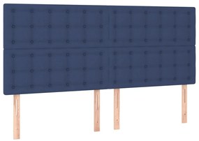 3116786 vidaXL Tăblii de pat, 4 buc, albastru, 90x5x78/88 cm, textil