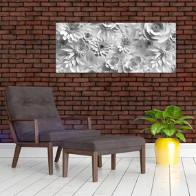 Tablou - Flori albe (120x50 cm)