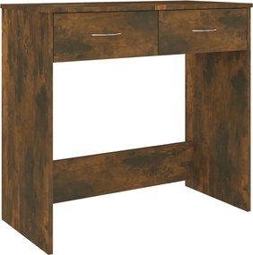 vidaXL Birou, stejar fumuriu, 80x40x75 cm, lemn prelucrat