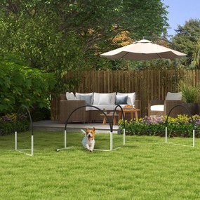 PawHut Kit de Antrenament cu Obstacole pentru Animale de Companie, Set Echipament de Agilitate pentru Câini, 89x69x99 cm, Portoccaliu | Aosom Romania