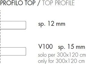 Masa fixa eleganta design LUX BLADE 300x120cm