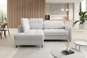 Coltar tapitat, extensibil, cu spatiu pentru depozitare, 208x160x100 cm, Barea L01, Eltap (Culoare: Albastru inchis / Raquel 40)