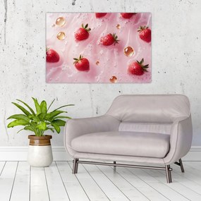 Tablou - Căpșuni în bule (90x60 cm)