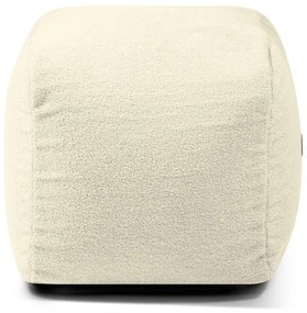 Fotoliu bean bag crem cu tapițerie din țesătură bouclé Plus 50 Lounge – SLOWDOWN
