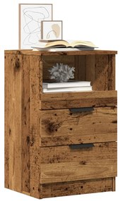vidaXL Noptiere, 2 buc, lemn învechit, 40x36x65 cm, lemn prelucrat