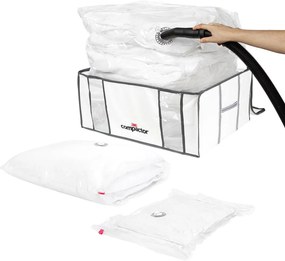 Cutie de depozitare pentru haine din material textil cu vacuum/cu pereți întăriți 65x45x26,5 cm Life – Compactor