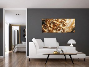 Tablou - Marmură cu auriu (120x50 cm)