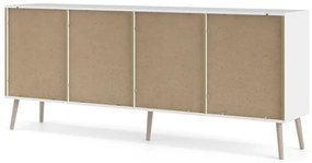 Comodă albă 196x82x39 cm Oslo – Tvilum