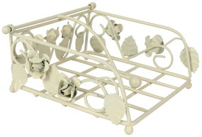Suport Roses din metal crem 18x18x7 cm