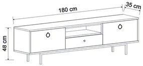 Mobilier living Norbie (antracit + Stejar zafir). 1088955