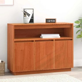 vidaXL Bufet cu depozitare cu ușă Maro 104.5 x 34 x 80 cm Lemn de brad solid