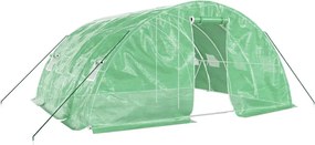 vidaXL Seră cu cadru din oțel, verde, 20 m², 5x4x2,3 m