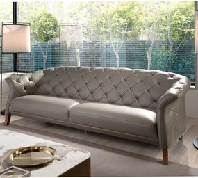 Canapea 3 locuri design LUX Chester Grey Leather