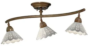 Plafonier rustic fabricat manual 3 brate Fiori di Pizzo 065.21.OC