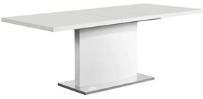 Masa de dining culoare alba HG, 160-200x90 cm, KORINTOS