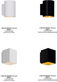 Aplica de perete ambientala design modern SOLA II alb