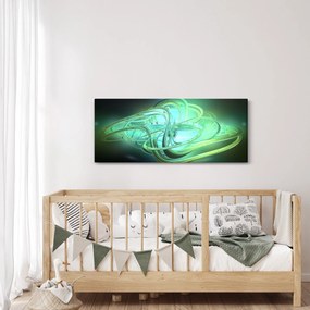 Tabloul cu abstracție verde (120x50 cm)