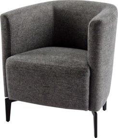 Fotoliu de design, gri / negru, KAPY